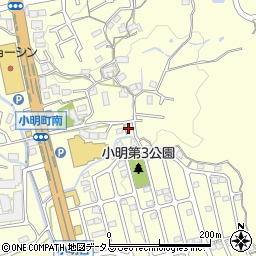 奈良県生駒市小明町1021周辺の地図