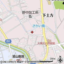 静岡県掛川市下土方150周辺の地図