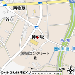 愛知県豊橋市野依町（神戸坂）周辺の地図