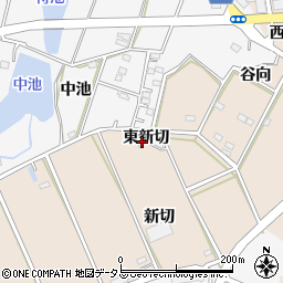 愛知県豊橋市野依町東新切周辺の地図