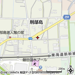 静岡県磐田市刑部島169周辺の地図