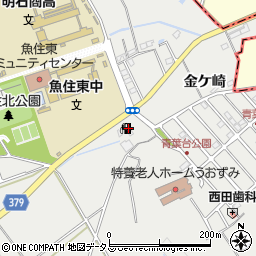 株式会社藤田産業　セルフステージ魚住給油所周辺の地図