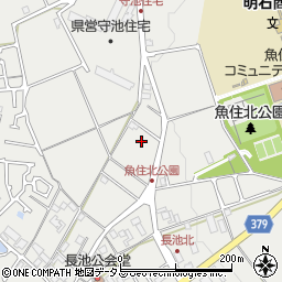 兵庫県明石市魚住町長坂寺1304-5周辺の地図