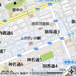 兵庫県神戸市中央区旗塚通周辺の地図