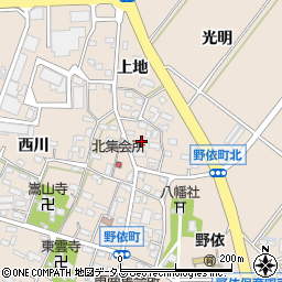 愛知県豊橋市野依町北周辺の地図