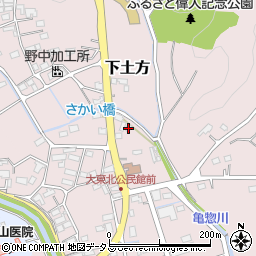 静岡県掛川市下土方305周辺の地図