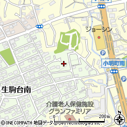 奈良県生駒市生駒台南56-7周辺の地図