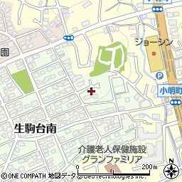 奈良県生駒市生駒台南56-14周辺の地図