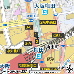 街のみなと食堂 阪急三番街店周辺の地図