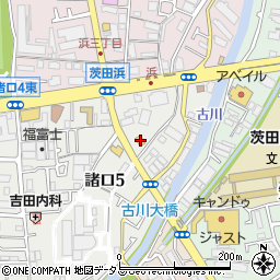 ミニストップ　大阪諸口５丁目店周辺の地図