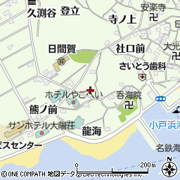 愛知県南知多町（知多郡）日間賀島（上林）周辺の地図