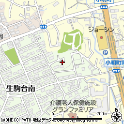 奈良県生駒市生駒台南56周辺の地図