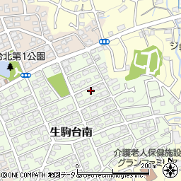 奈良県生駒市生駒台南92周辺の地図