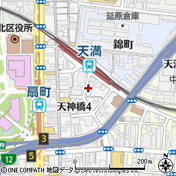 ＴＯＭＯパーキング天神橋【バイク専用】周辺の地図