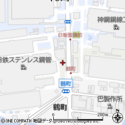 兵庫県尼崎市中浜新田周辺の地図