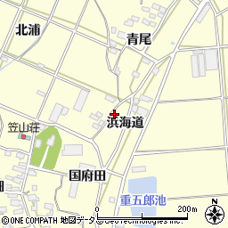 愛知県田原市浦町浜海道92周辺の地図