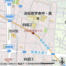浜松修学舎入口周辺の地図