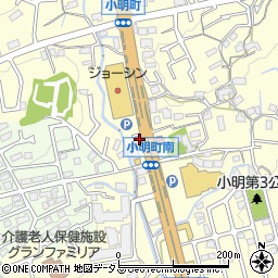 奈良県生駒市小明町1057周辺の地図