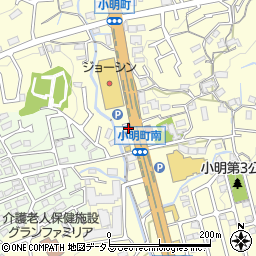 クレイジーモーターワークスムカイ生駒店周辺の地図