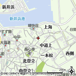愛知県知多郡南知多町日間賀島中道下周辺の地図