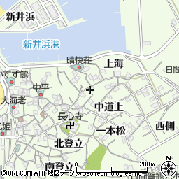 愛知県南知多町（知多郡）日間賀島（中道下）周辺の地図