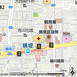 つるみ日建ホール（大阪市立鶴見区民センター大ホール）周辺の地図
