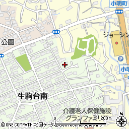 奈良県生駒市生駒台南75-2周辺の地図