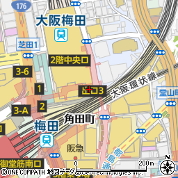 梅蘭 梅田店周辺の地図