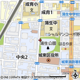 蒲生公園トイレ周辺の地図