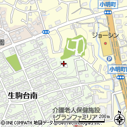 奈良県生駒市生駒台南56-12周辺の地図