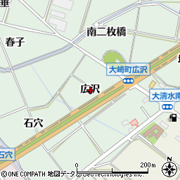 愛知県豊橋市大崎町広沢周辺の地図