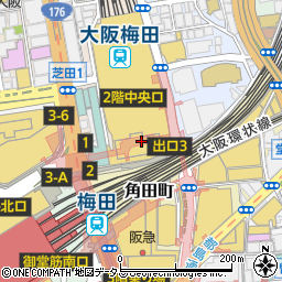 梅の花 梅田店周辺の地図