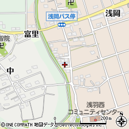 静岡県袋井市浅岡155周辺の地図