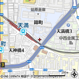 国労大阪会館周辺の地図