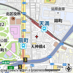 大阪府大阪市北区天神橋周辺の地図