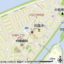 大阪市立川北小学校周辺の地図