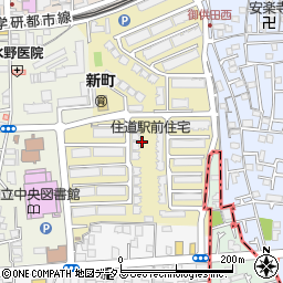 大阪府大東市川中新町周辺の地図