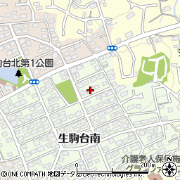 奈良県生駒市生駒台南100周辺の地図