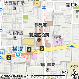 鶴見区役所　総務課庶務周辺の地図
