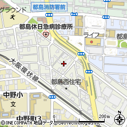 大阪府大阪市都島区都島南通1丁目13周辺の地図