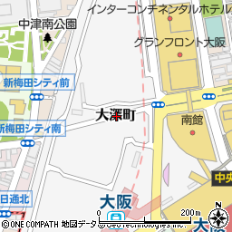 大阪府大阪市北区大深町周辺の地図