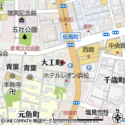 静岡県浜松市中央区伝馬町103周辺の地図