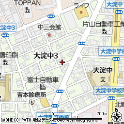 大阪府大阪市北区大淀中周辺の地図