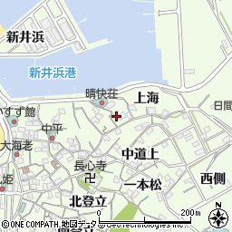 愛知県知多郡南知多町日間賀島上海周辺の地図
