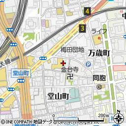 堂山中央住建株式会社　アクトスリー地下駐車場周辺の地図