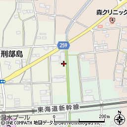静岡県磐田市刑部島251周辺の地図