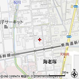 静岡県磐田市海老塚720-1周辺の地図