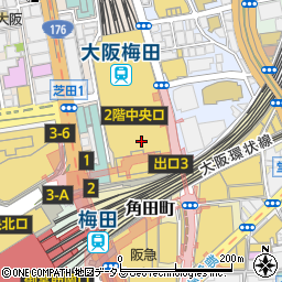 がんこ寿司 阪急三番街店周辺の地図