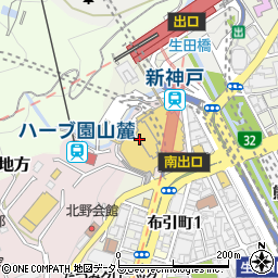神戸ステーキ あぶり肉工房 和黒 新神戸店周辺の地図