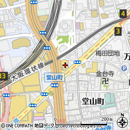大阪府大阪市北区堂山町18周辺の地図